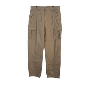 Carhartt 36 x 34 Mens Khaki Cargo Pants Dungaree Fit 100% Durable Workwear